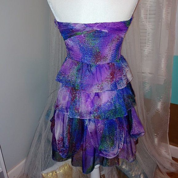 Colorful Strapless Summer Dress 👗 - Picture 2 of 3